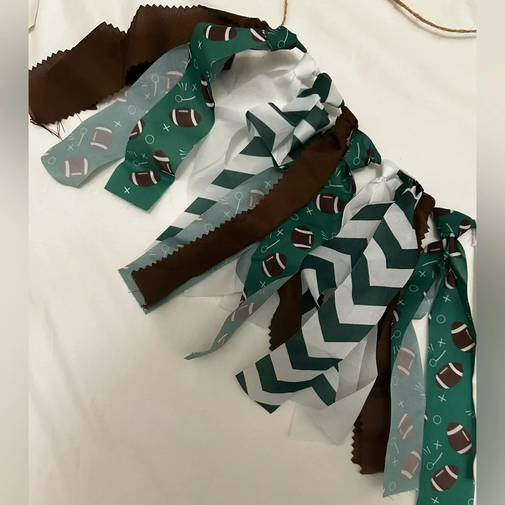 Half Birthday Football Themed Baby Outfit with High Chair Banner 9-12 Months